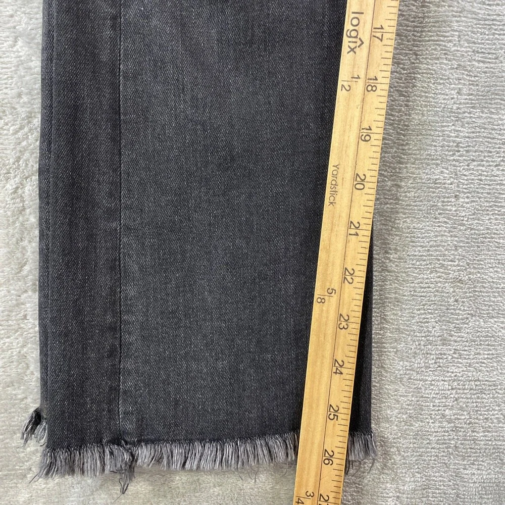 Veronica Beard Jeans Carly Kick Flare Womens 27 Black Raw Hem High Rise Washed - Picture 7 of 12